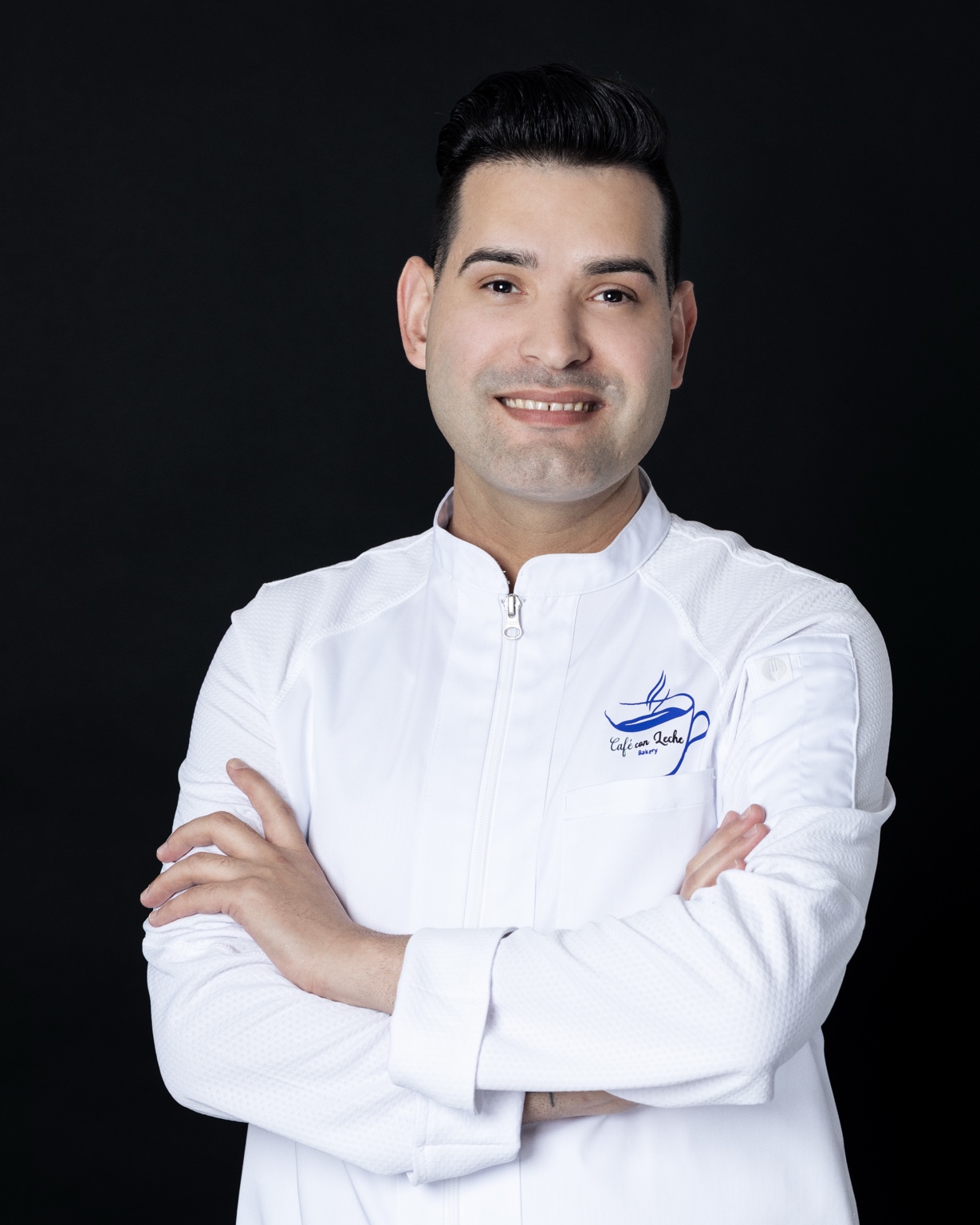 Chef Yadiel in his Café con Leche chef jacket